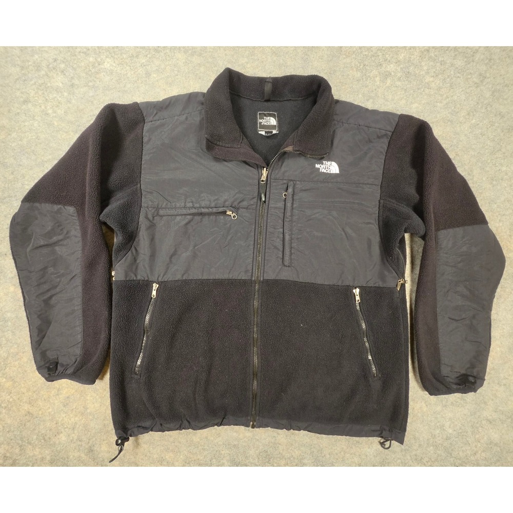 The North Face Denali Polartec Fleece Jacket Mens XL Black Full Zip Coat